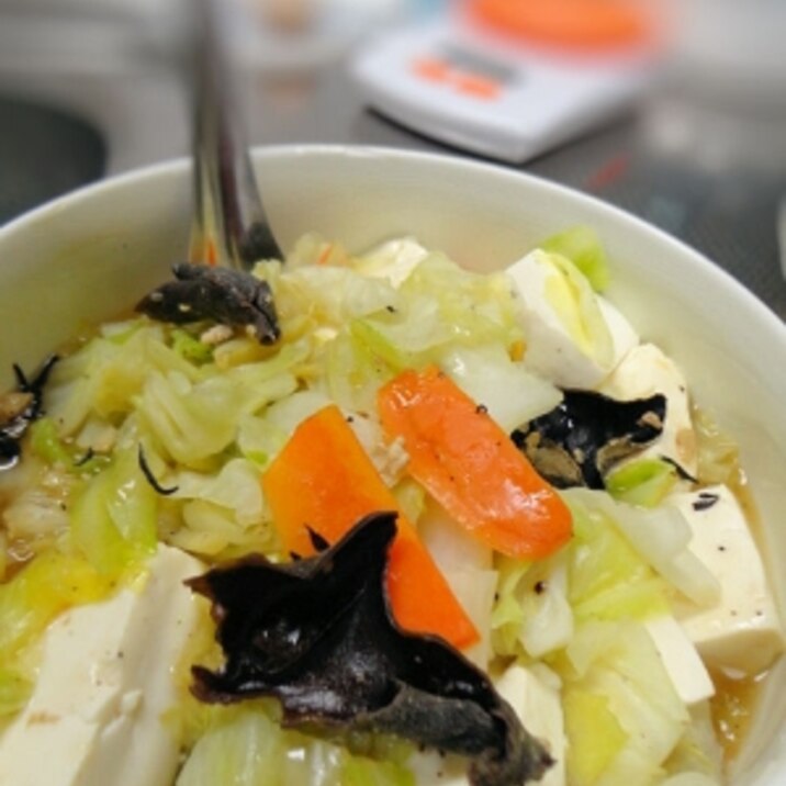 簡単野菜のおかず☆キャベツと豆腐の旨煮